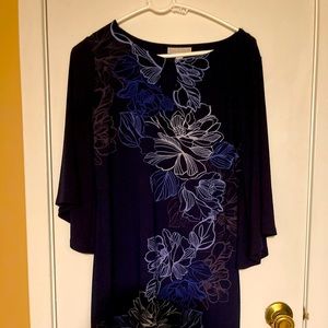Navy Blue Midi Dress-Size S